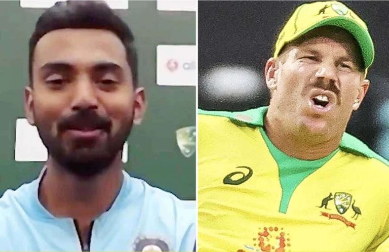 1KL Rahul Takes A Hilarious Jibe On David Warner's Injury