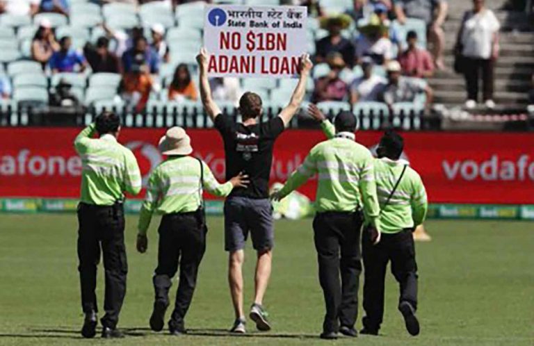 Two Protesters Invade Sydney Cricket Ground During 1st ODI With Placards Against Adani Project