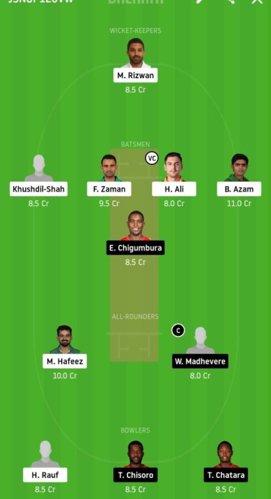 PAK vs ZIM Dream11 Team Prediction | 2nd T20I | Playing 11 | 8th Nov 2020