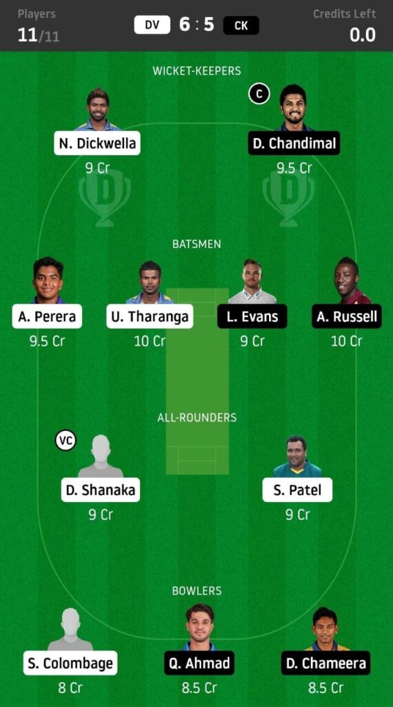 DV vs CK Dream11 Team Prediction | Match 20 | Lanka Premier League | 11th Dec 2020