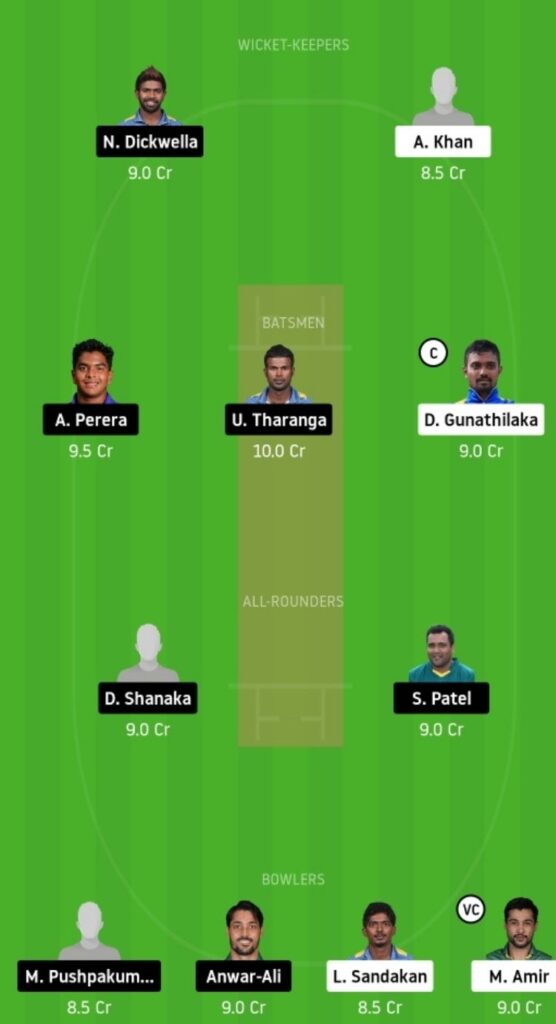 GG vs DV Dream11 Team Prediction | Match 17 | Lanka Premier League T20 | 09th Dec 2020 head to head