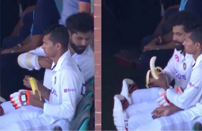 WATCH_ Cute Video Clip Gets Viral. Navdeep Saini Peeling Banana For Ravindra Jadeja