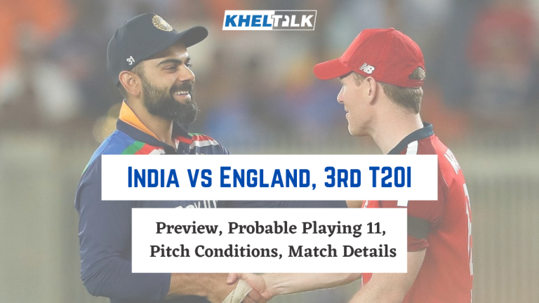 India vs England, 3rd T20I