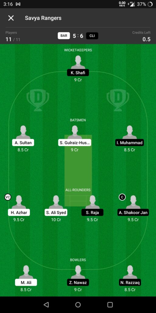 Head To Head Team For Barna Royals vs City Lions