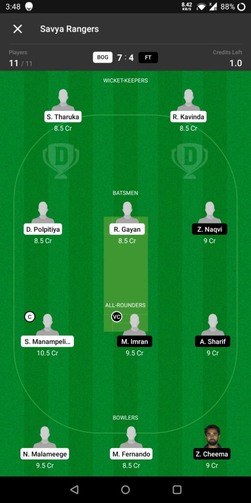 Head to Head Dream11 Team Prediction BOG vs FT