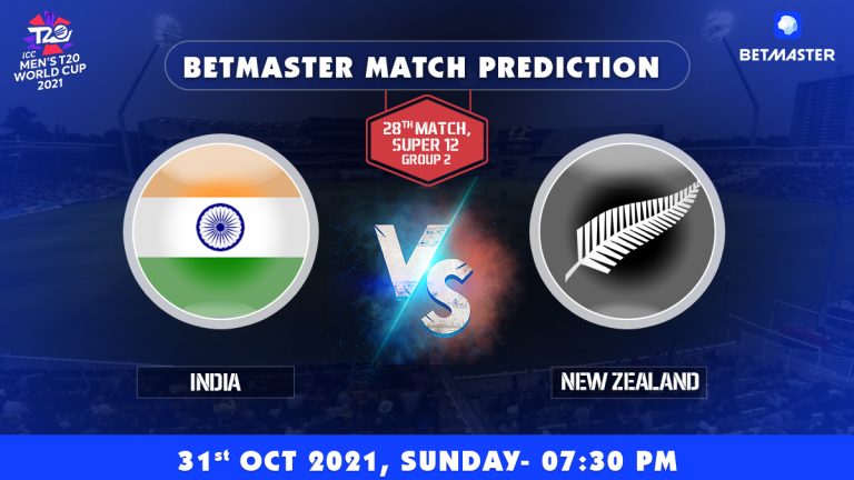 IND vs NZ Betmaster Match Prediction 28th Match T20 World Cup, Cricket Betting Tips, 31st October