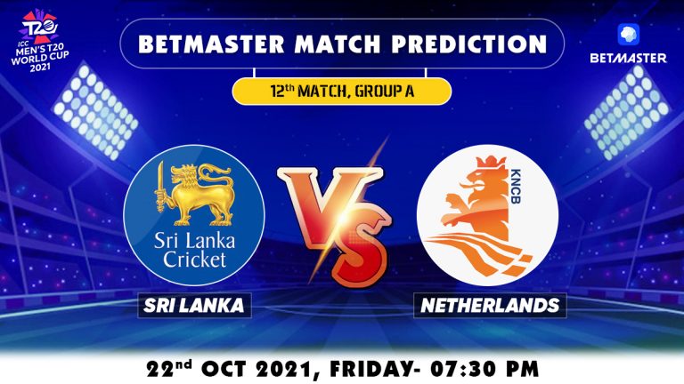 SL vs NED Betmaster Match Prediction T20 World Cup, Cricket Betting Tips, 21st October