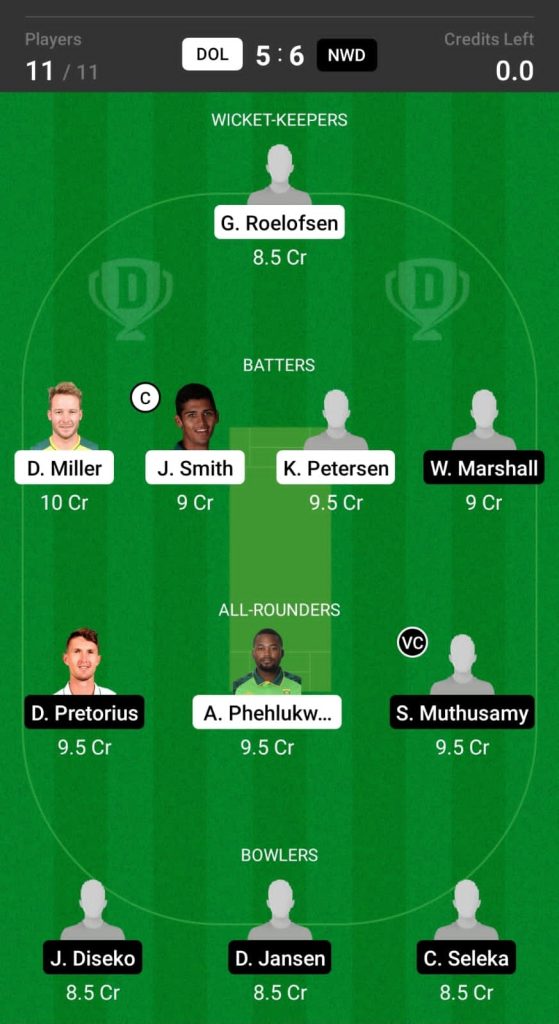 Head To Head Teams For DOL vs NWD