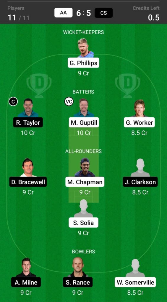 Head to Head Dream11 Team Prediction AA vs CS