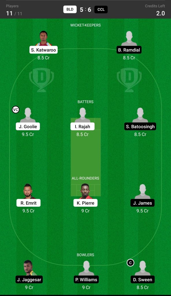 Head To Head Teams For BLD vs CCL