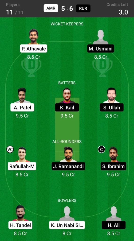 Head to head Prediction AMR vs RUR