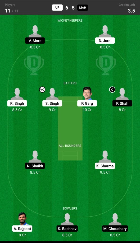 Grand League Dream11 Team Prediction UP vs MAH