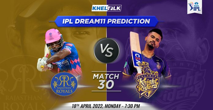 RR vs KKR Dream11 Prediction