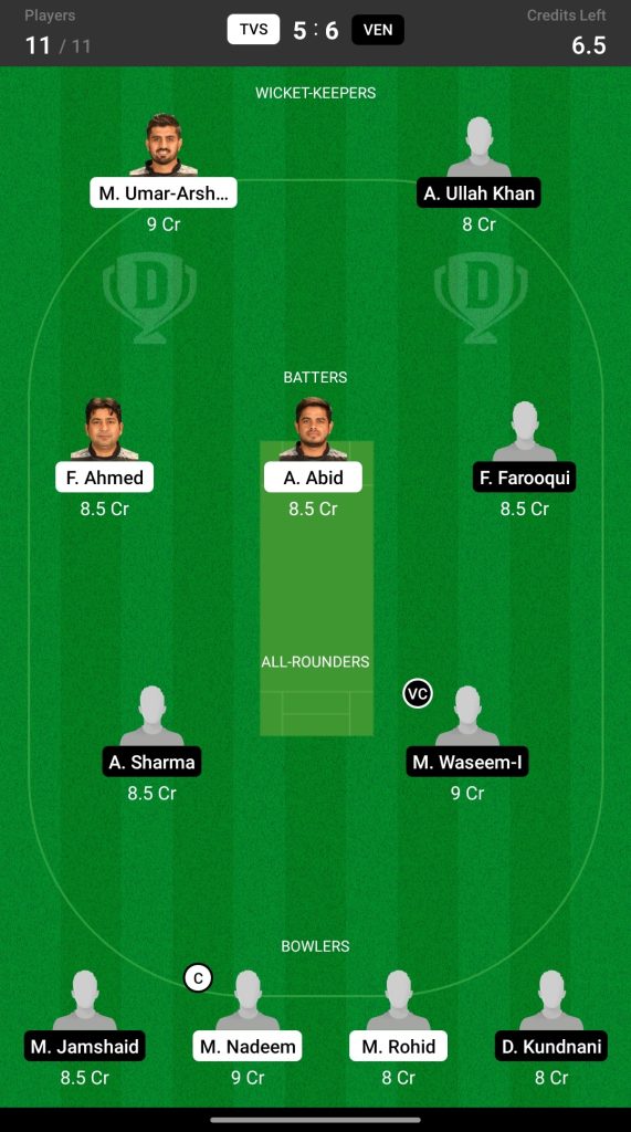 Grand League Dream11 Team Prediction TVS vs VEN