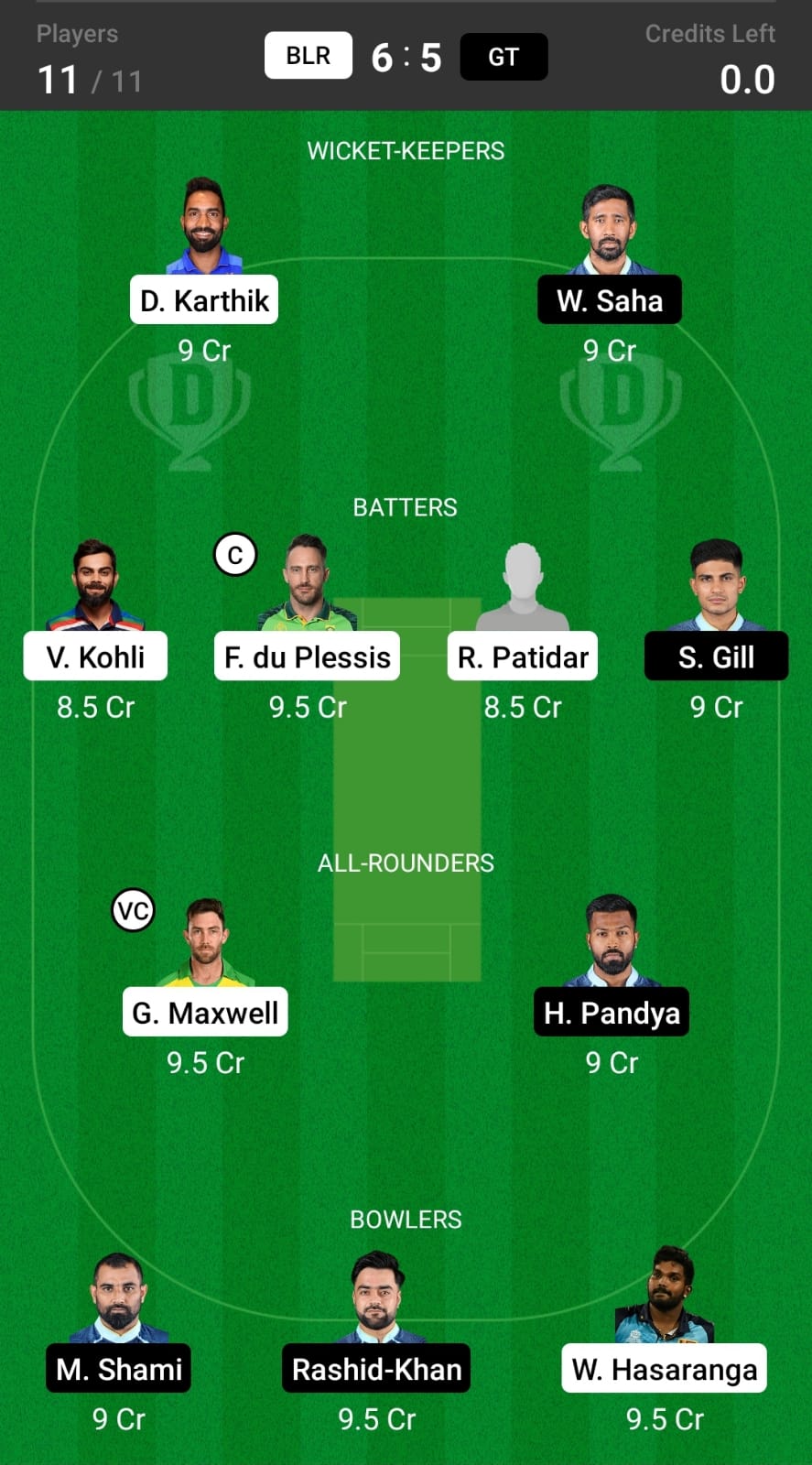 RCB vs GT Head to Head Prediction