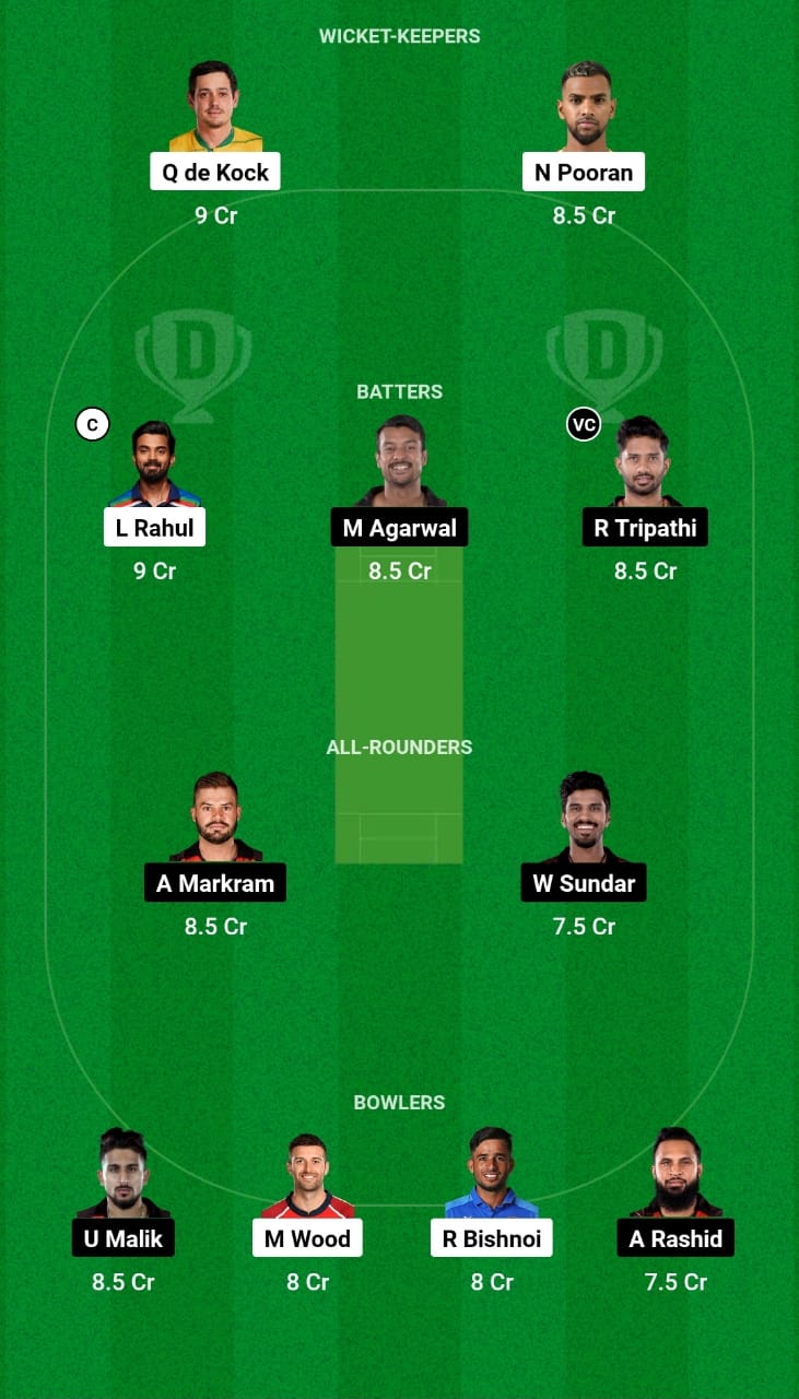 Head-to-Head Dream11 Team Prediction LSG vs SRH