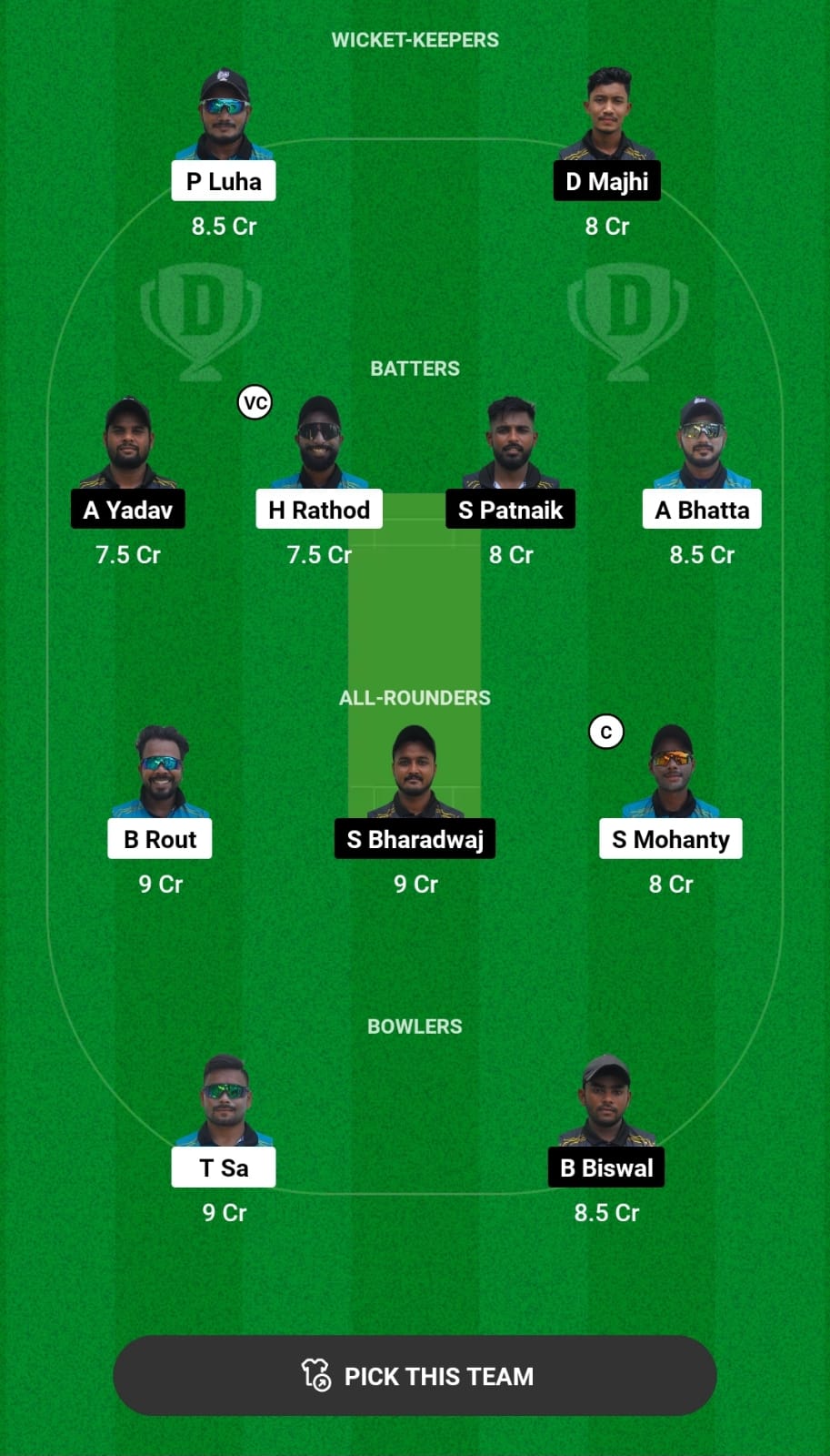 Head-to-Head Dream11 Team Prediction ODC vs OPA