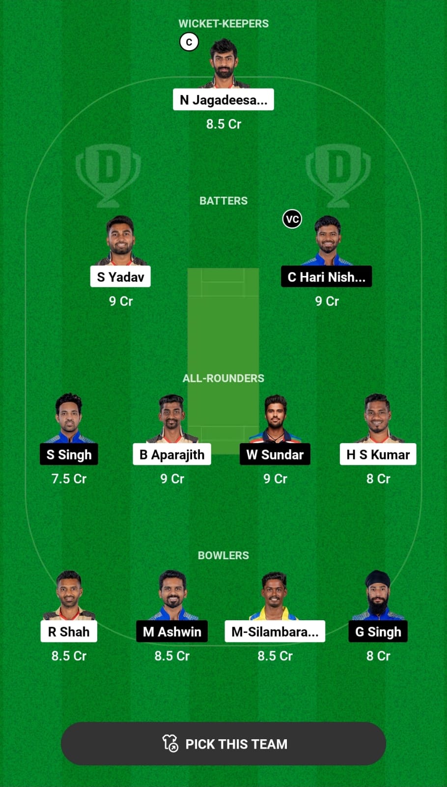 Head-to-Head Dream11 Team Prediction CSG vs SMP