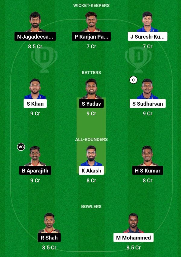 Grand League Dream11 Team Prediction LKK vs CSG