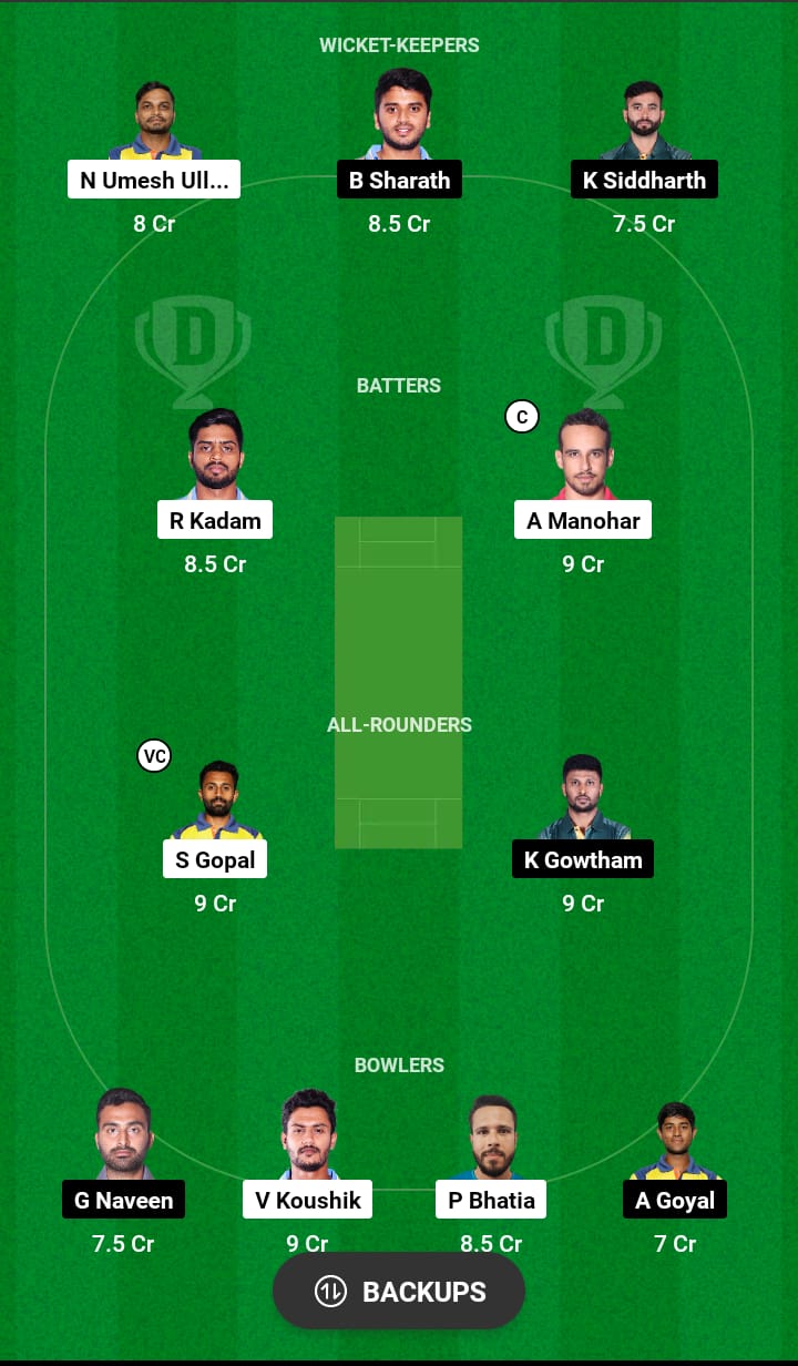 H2H Dream11 Team