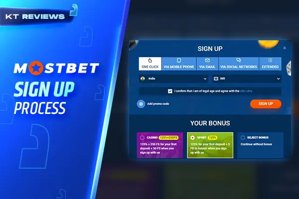 Signup & Login Process at Mostbet