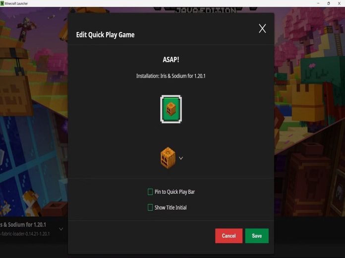 Minecraft Launcher Quick Play