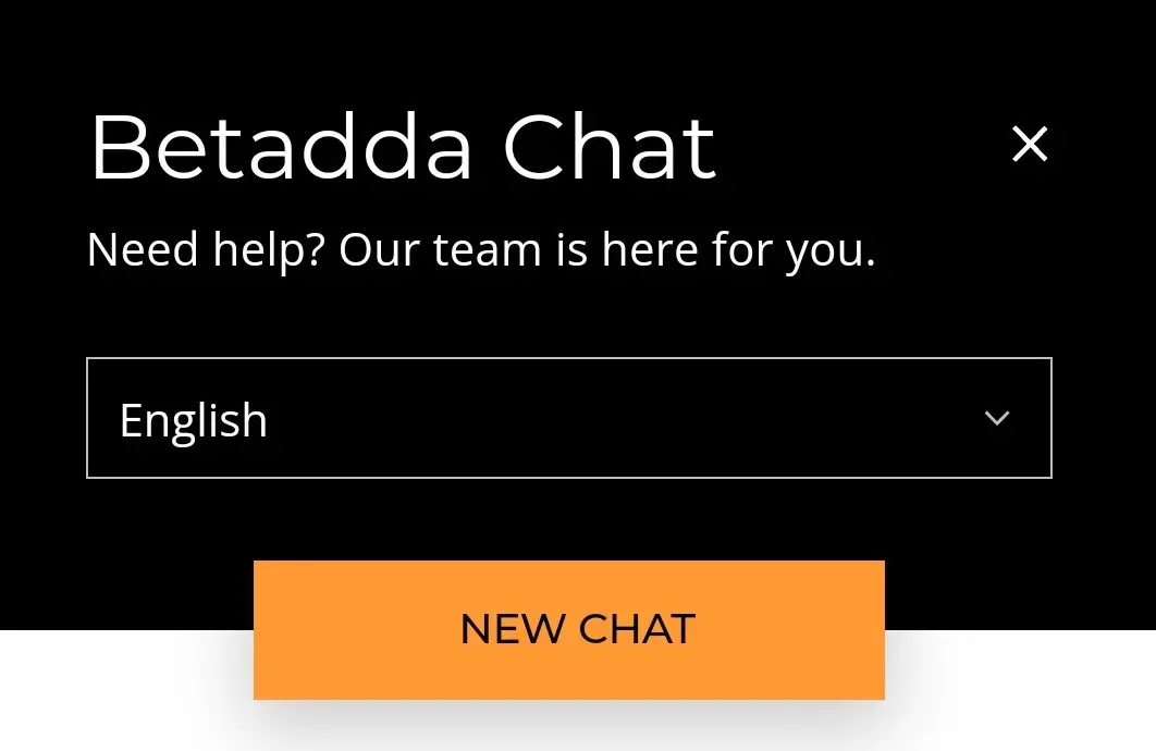 Customer support at Betadda