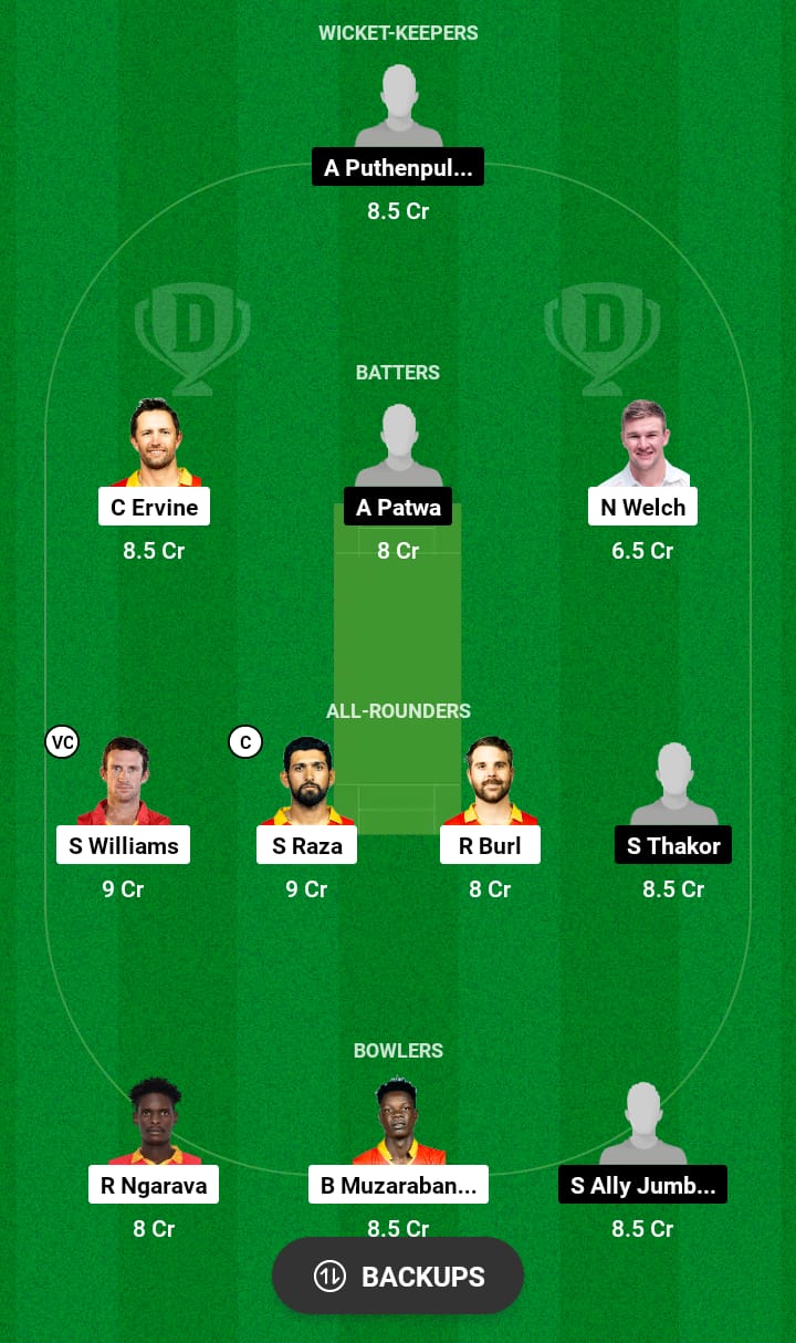 Head to Head Dream11 Team Prediction ZIM vs TAN