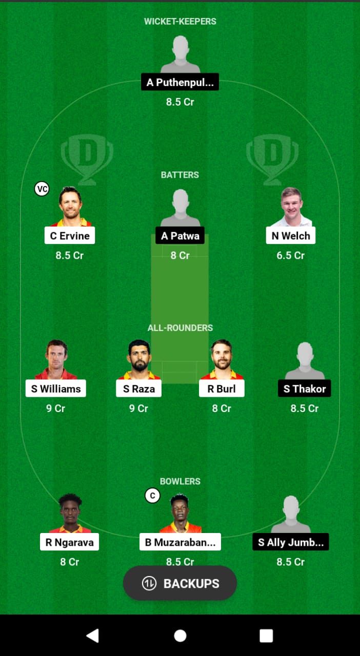 Grand League Dream11 Team Prediction ZIM vs TAN 