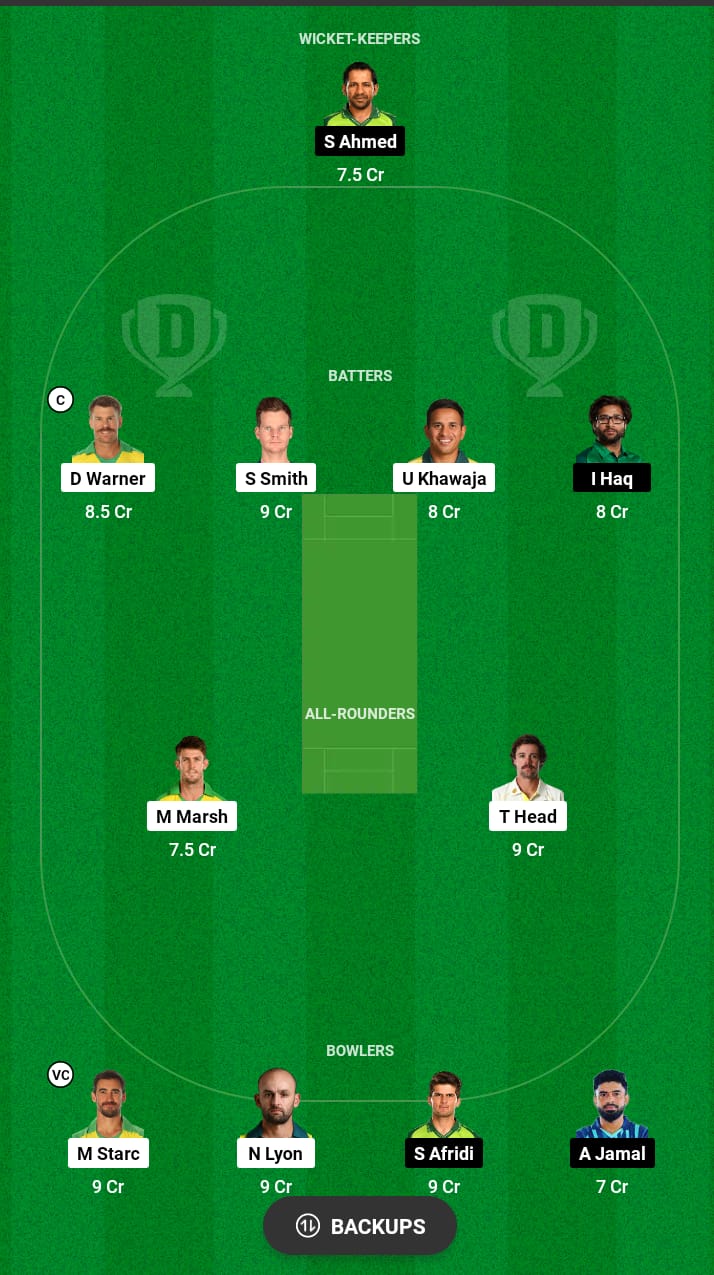 Head to Head Dream11 Team Prediction AUS vs PAK