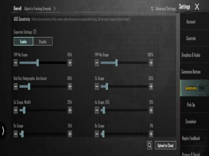 BGMI sensitivity