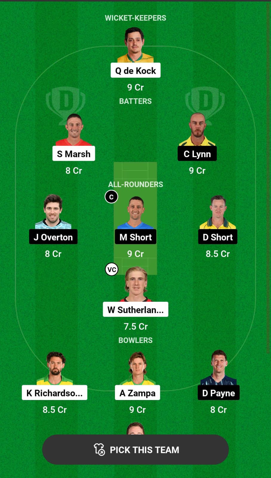 Grand League Dream11 Team Prediction REN vs STR