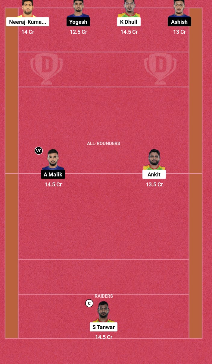 Head to Head Dream11 Team Prediction PAT vs DEL