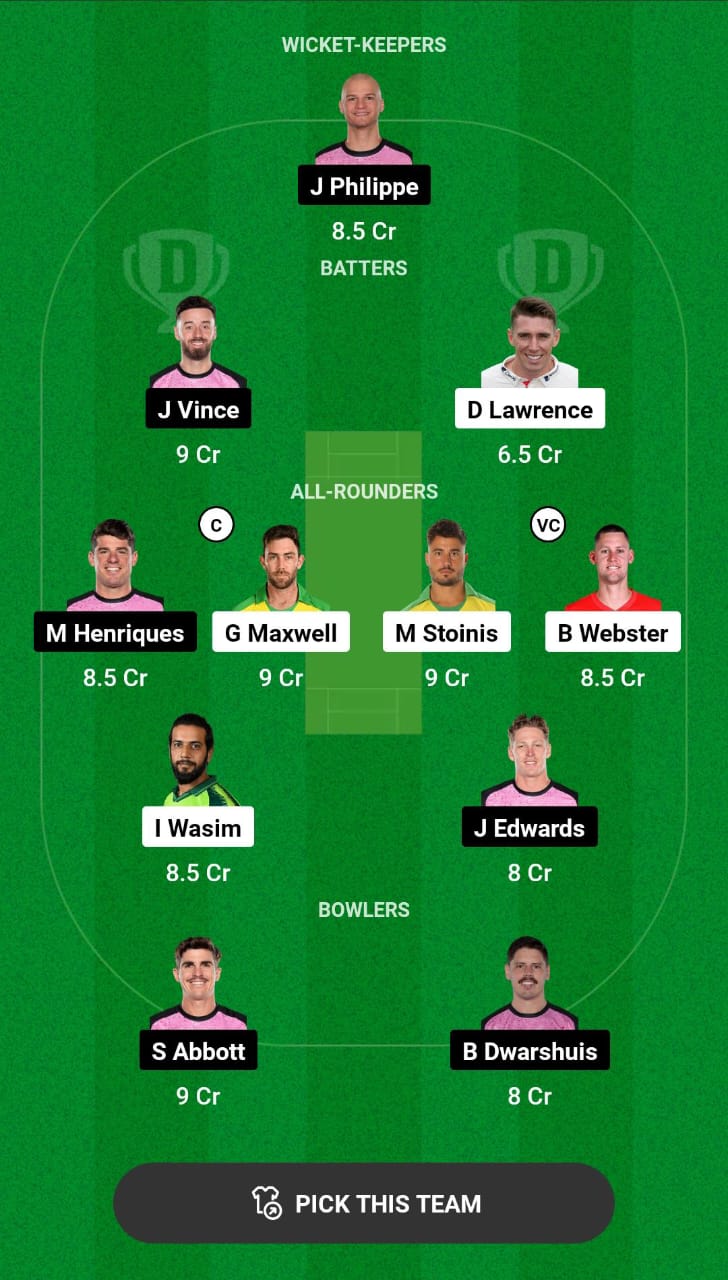 Grand League Dream11 Team Prediction STA vs SIX