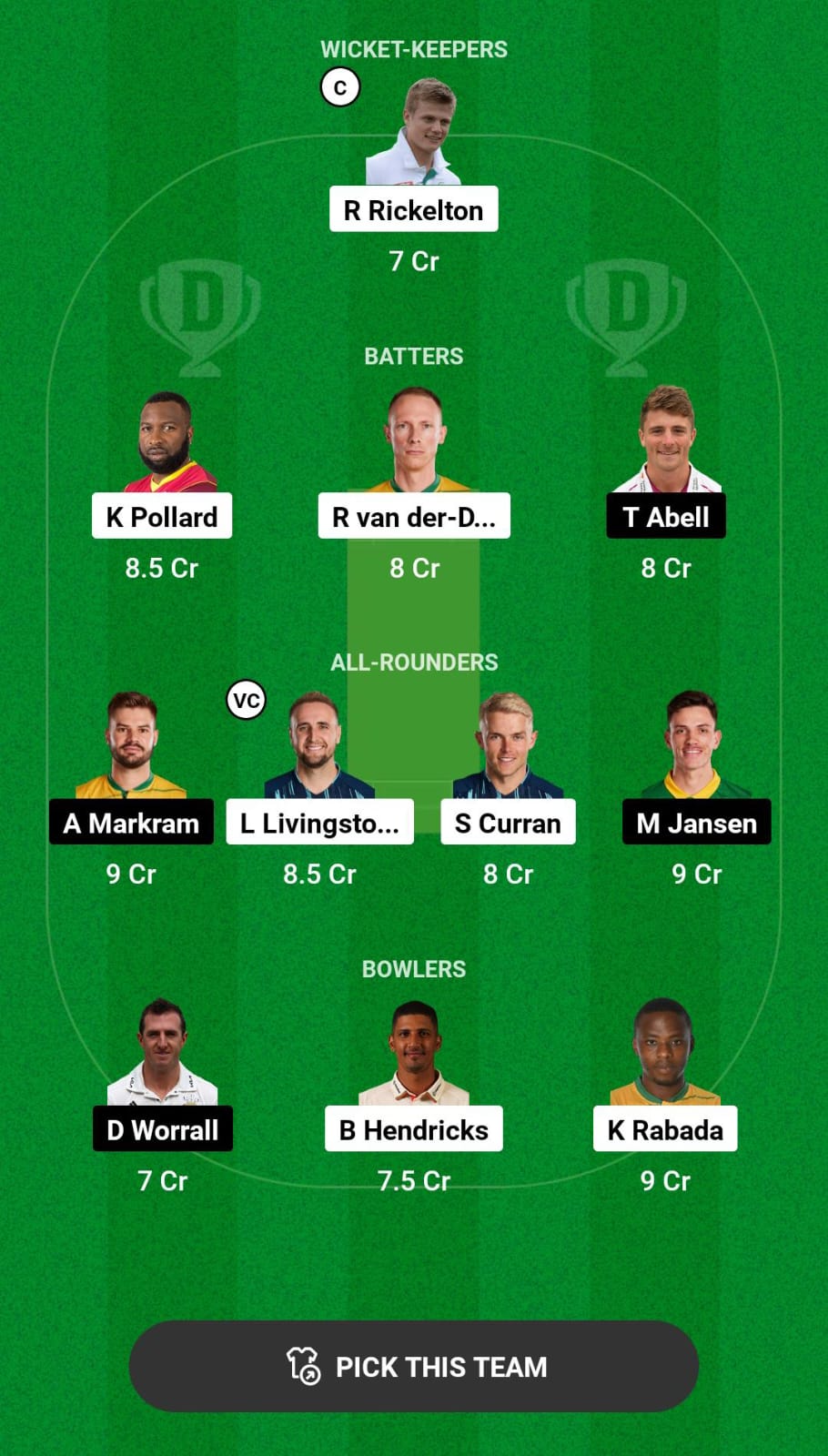 Head-to-Head Dream11 Team Prediction MICT vs SUNE