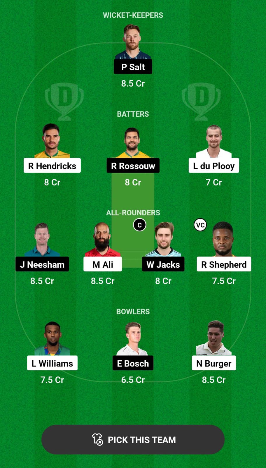 Head-to-Head Dream11 Team Prediction JSK vs PRC