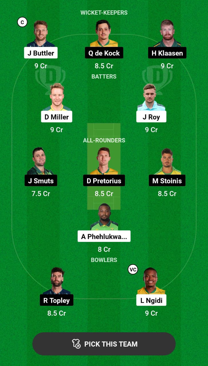 Grand League Dream11 Team Prediction PR vs DSG