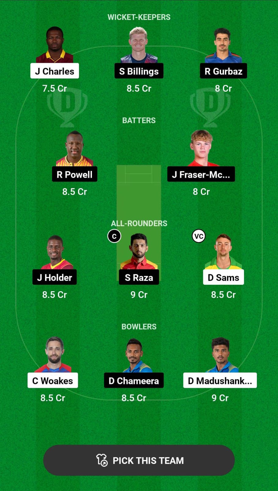 Head-to-Head Dream11 Team Prediction SJH vs DUB