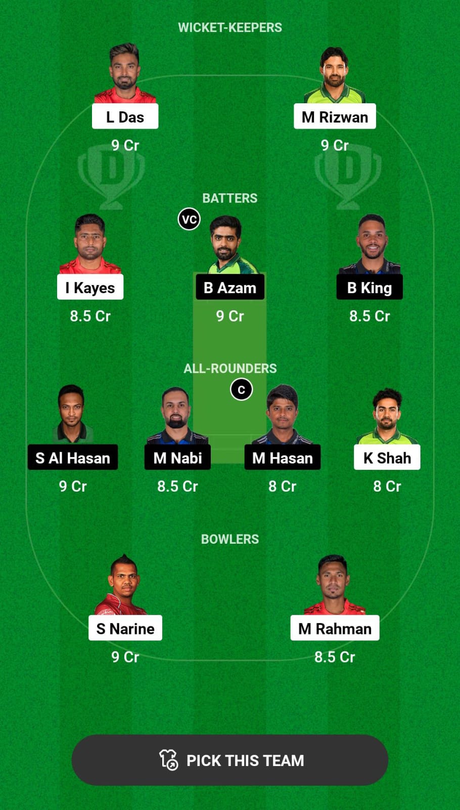 Grand League Dream11 Team Prediction COV vs RAN