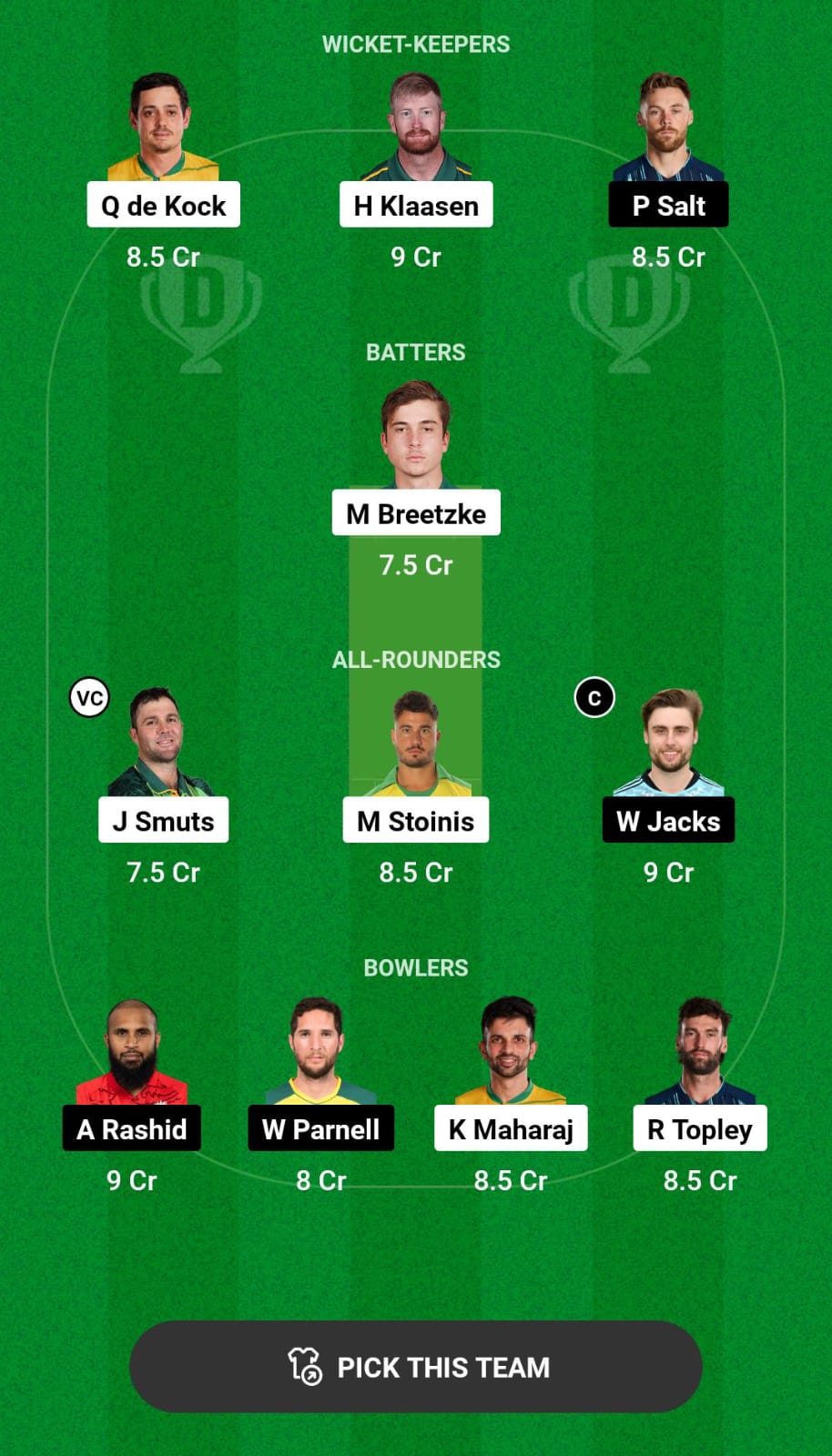 Grand League Dream11 Team Prediction DSG vs PRC