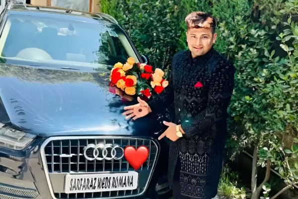 Sarfaraz Khan with his Audi Car