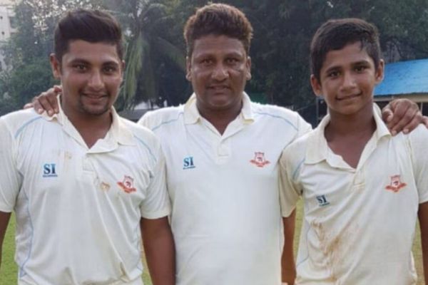 Sarfaraz Khan with his father and brother-Musheer Khan