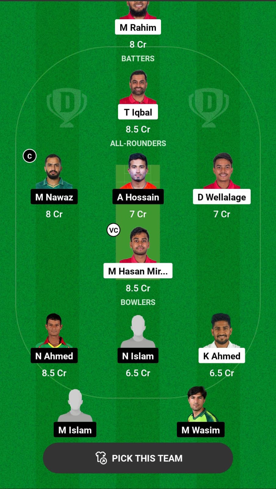 Head-to-Head Dream11 Team Prediction FBA vs KHT