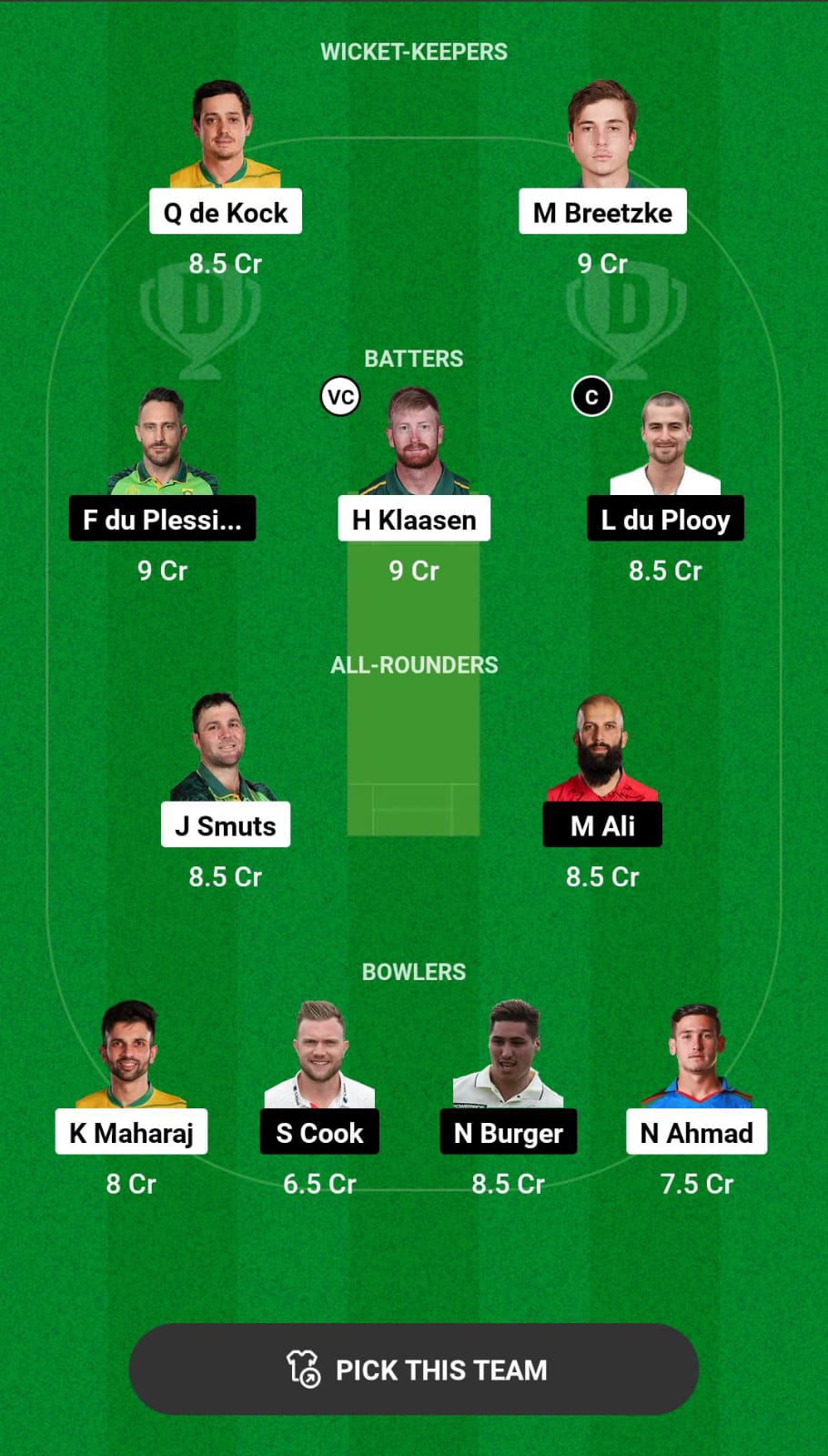 Head-to-Head Dream11 Team Prediction DSG vs JSK