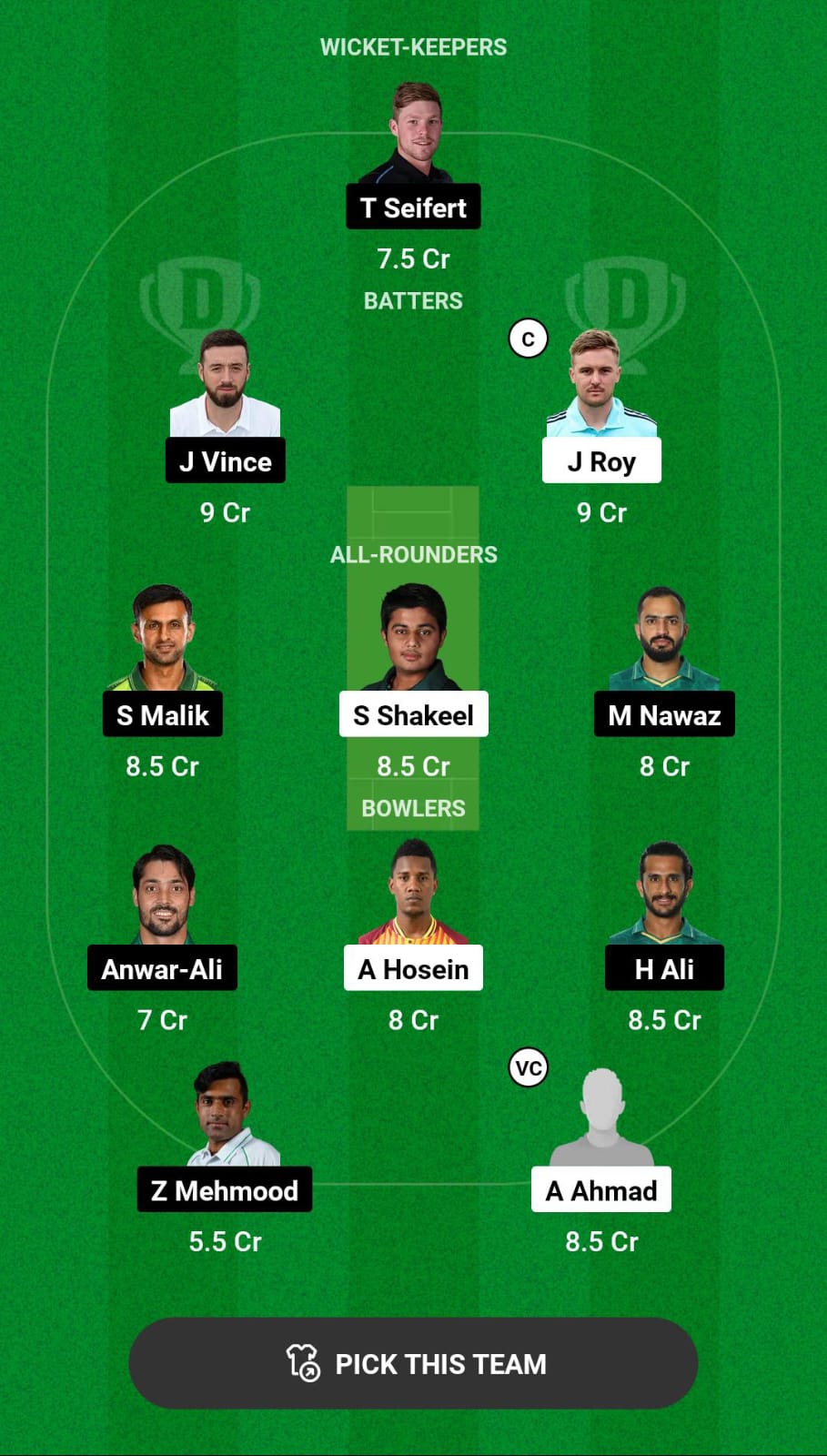 Grand League Dream11 Team Prediction QUE vs KAR