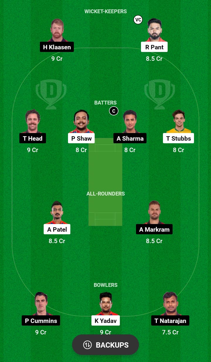 DC vs SRH Dream11 Prediction 