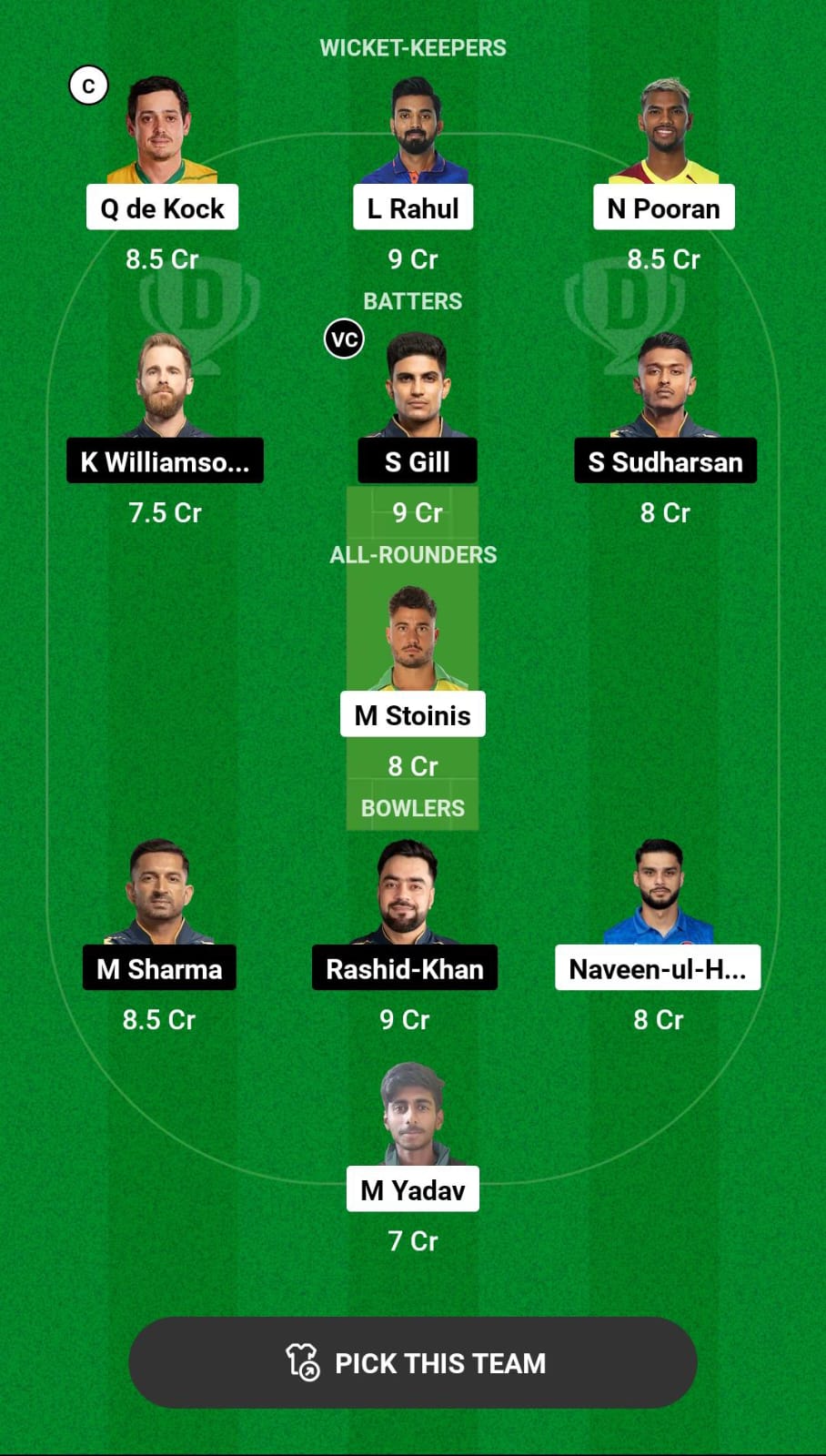 LSG vs GT Dream11 Prediction