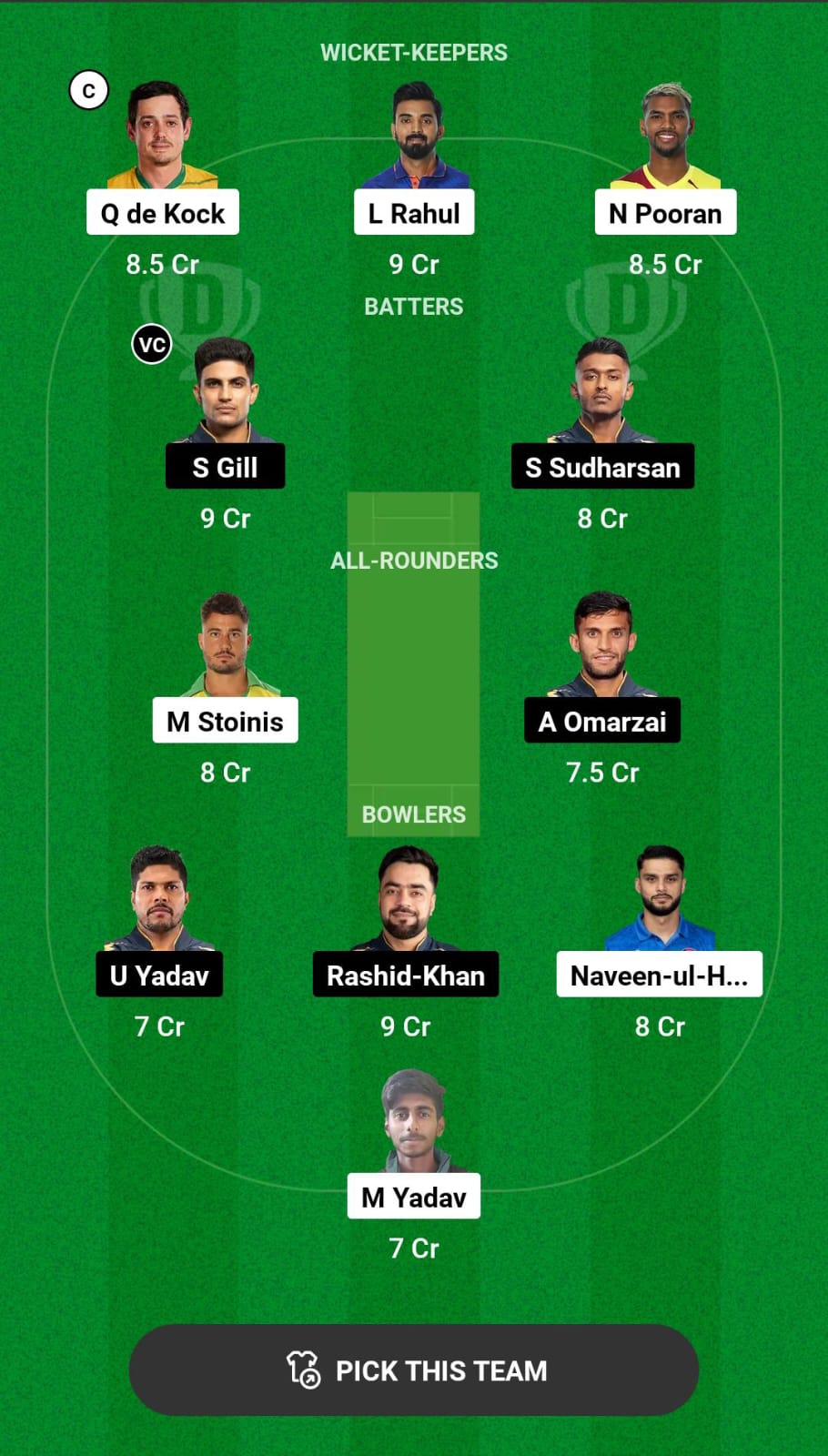 LSG vs GT Dream11 Prediction