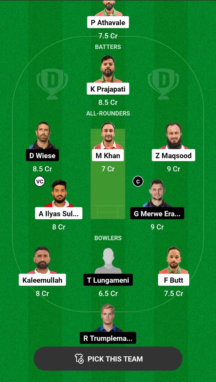 OMN vs NAM 4th T20I Dream11 Prediction
