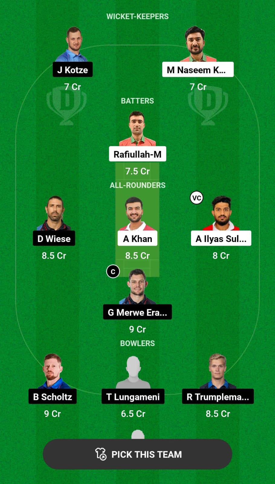 OMN vs NAM 5th T20I Dream11 Prediction